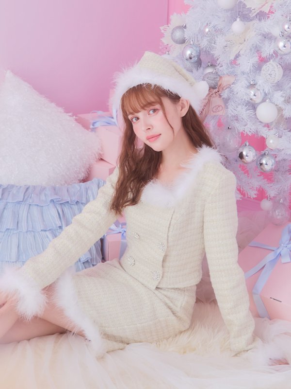 画像5: SALE!【サンタコス 3点セット】【XS-Lサイズ/2カラー】ロングスリーブツイードサンタコスプレ[YMT]