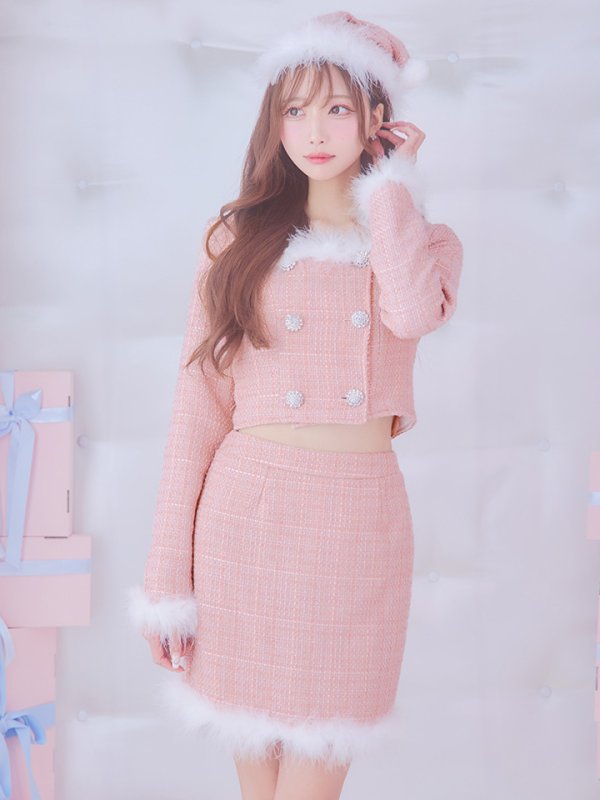 画像30: SALE!【サンタコス 3点セット】【XS-Lサイズ/2カラー】ロングスリーブツイードサンタコスプレ[YMT]