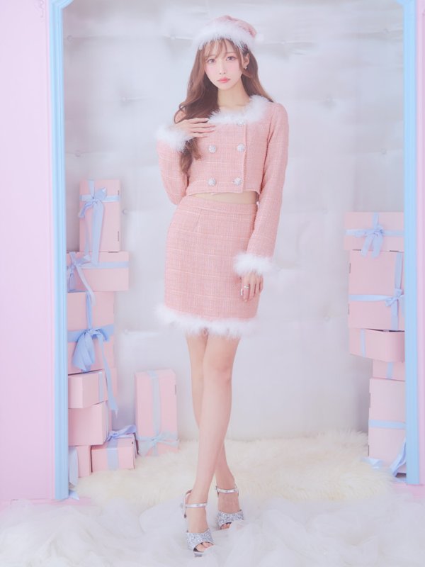 画像31: SALE!【サンタコス 3点セット】【XS-Lサイズ/2カラー】ロングスリーブツイードサンタコスプレ[YMT]