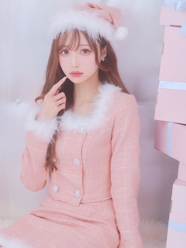 画像32: SALE!【サンタコス 3点セット】【XS-Lサイズ/2カラー】ロングスリーブツイードサンタコスプレ[YMT]