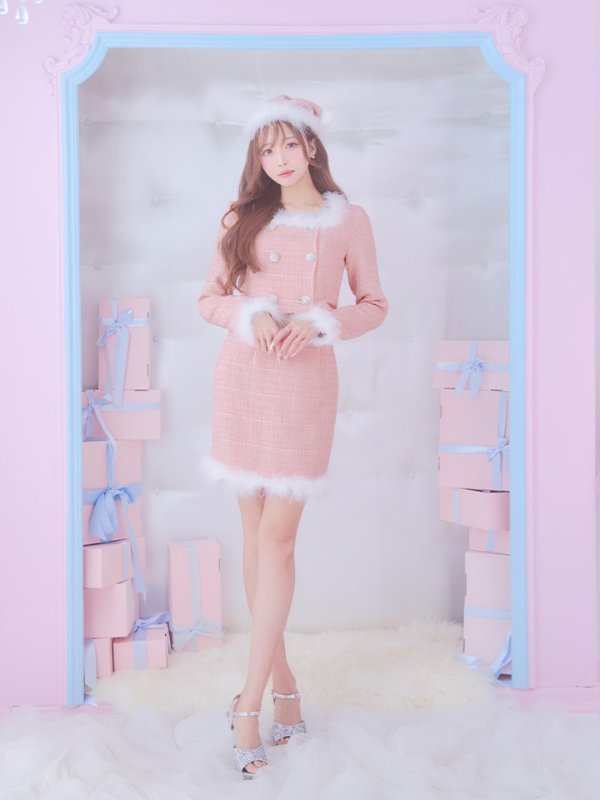 画像33: SALE!【サンタコス 3点セット】【XS-Lサイズ/2カラー】ロングスリーブツイードサンタコスプレ[YMT]