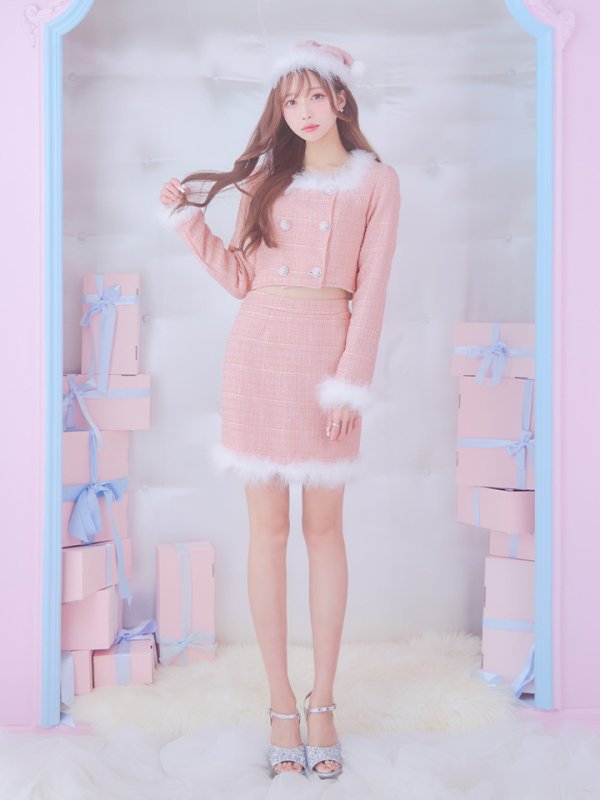 画像36: SALE!【サンタコス 3点セット】【XS-Lサイズ/2カラー】ロングスリーブツイードサンタコスプレ[YMT]