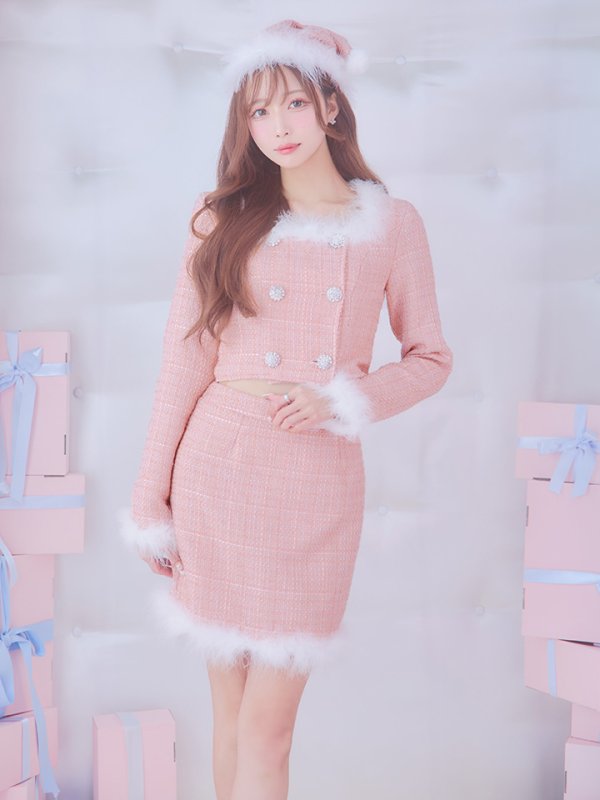 画像37: SALE!【サンタコス 3点セット】【XS-Lサイズ/2カラー】ロングスリーブツイードサンタコスプレ[YMT]