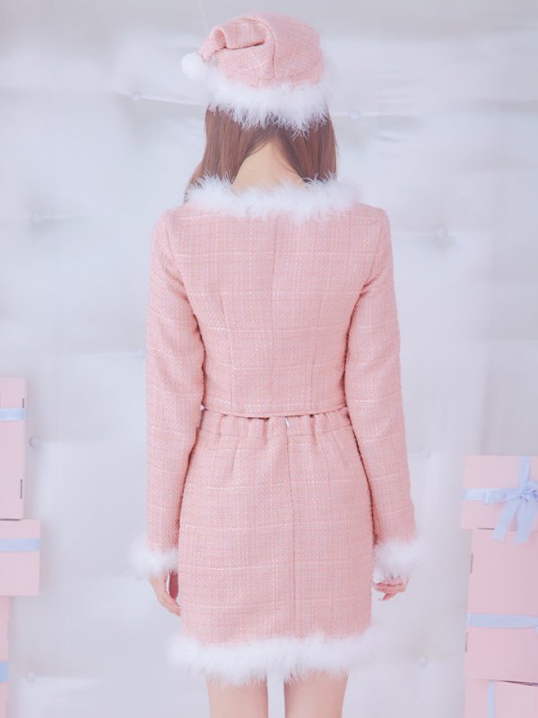 画像39: SALE!【サンタコス 3点セット】【XS-Lサイズ/2カラー】ロングスリーブツイードサンタコスプレ[YMT]