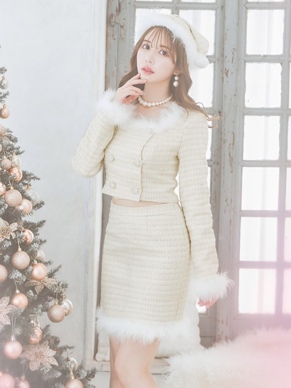 画像4: SALE!【サンタコス 3点セット】【XS-Lサイズ/2カラー】ロングスリーブツイードサンタコスプレ[YMT]