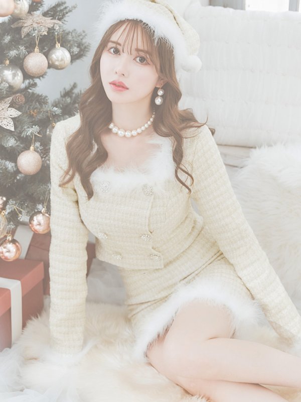 画像12: SALE!【サンタコス 3点セット】【XS-Lサイズ/2カラー】ロングスリーブツイードサンタコスプレ[YMT]