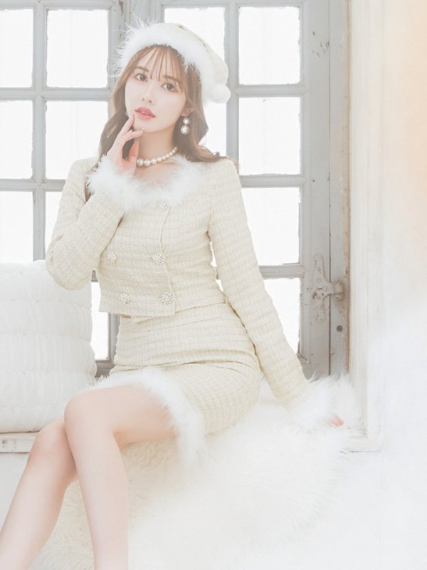 画像14: SALE!【サンタコス 3点セット】【XS-Lサイズ/2カラー】ロングスリーブツイードサンタコスプレ[YMT]