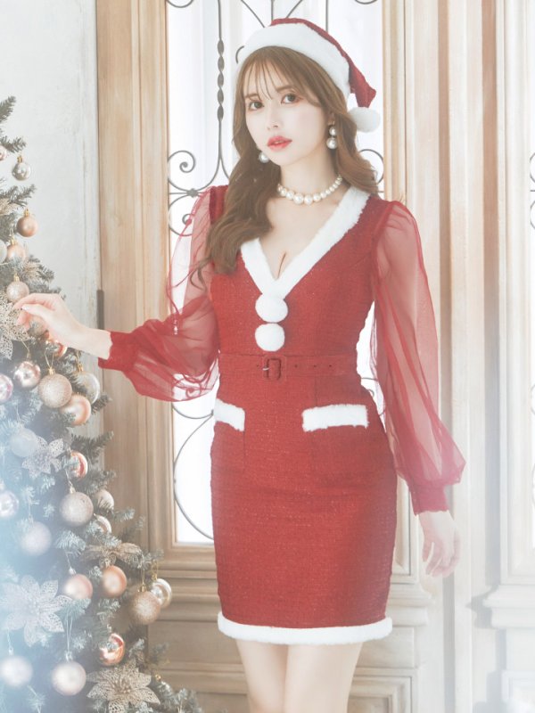 画像4: SALE!【サンタコス 4点セット】【S-Lサイズ/1カラー】セクシーツイードサンタ[YMT]