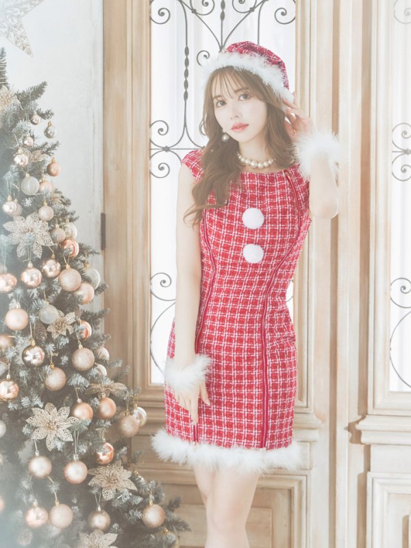 画像4: SALE!【サンタコス 4点セット】【S-Lサイズ/1カラー】ワンピースドレスサンタ[YMT]