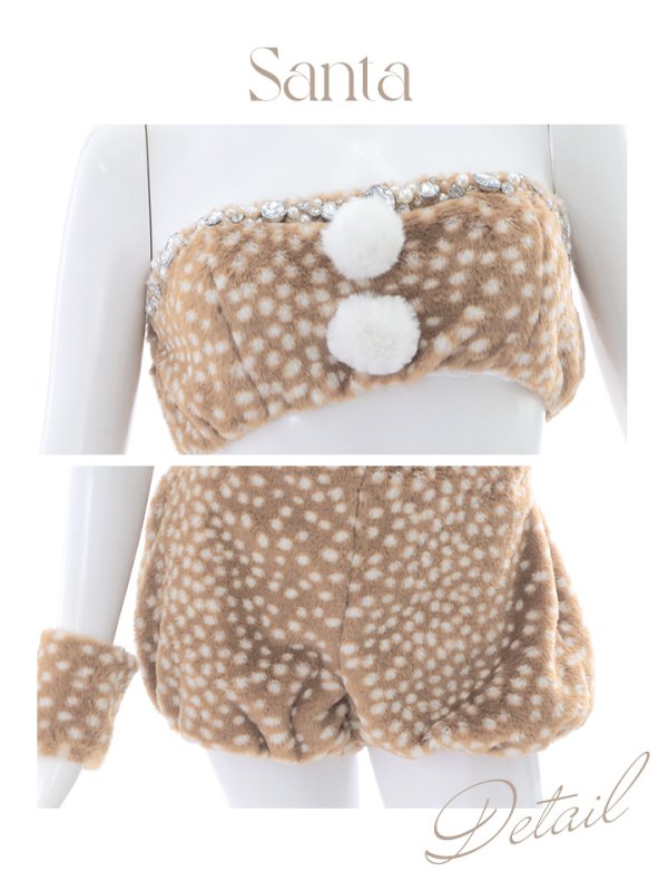 画像19: 【即日発送！】【サンタコス 7点セット】【フリーサイズ/1カラー】モコモコトナカイコスプレ[YMT]