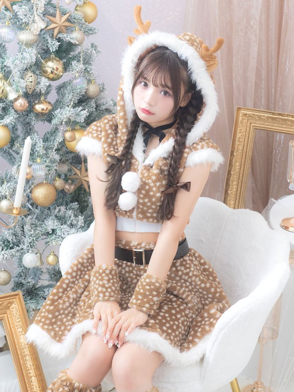 画像6: 【予約商品/11月下旬発送予定】【サンタコス 6点セット】【S-Lサイズ/1カラー】セットアップフレアサンタ[OF01]