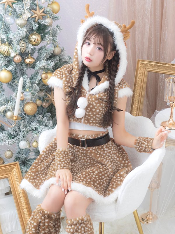 画像8: 【予約商品/11月下旬発送予定】【サンタコス 6点セット】【S-Lサイズ/1カラー】セットアップフレアサンタ[OF01]