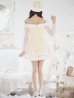画像5: 【即日発送】【サンタコス 3点セット】【XS-XLサイズ/1カラー】オフショルダーシアーチュールフレアサンタコスプレ[YMT]