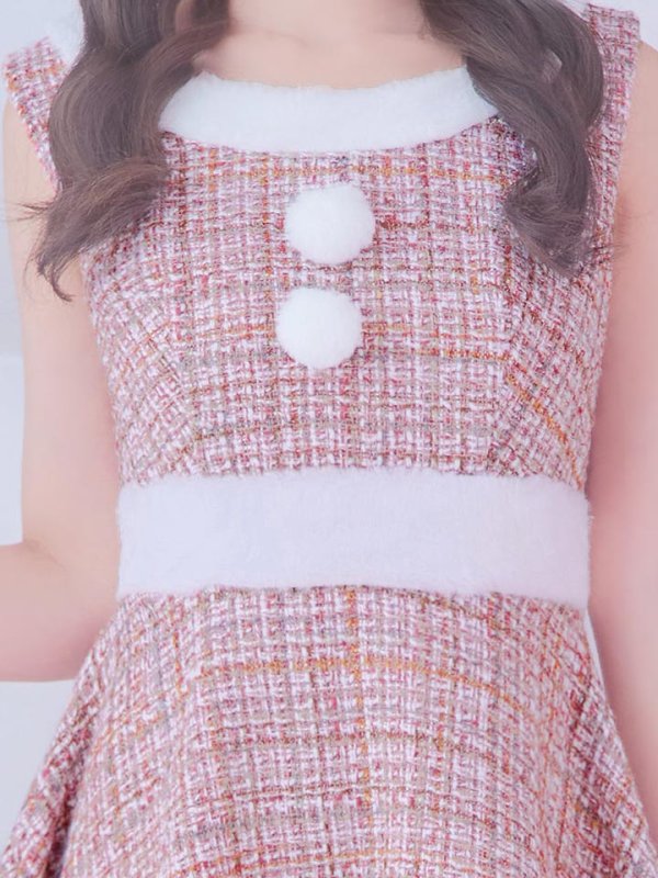 画像16: 即日発送!【サンタコス 5点セット】【S-Lサイズ/3カラー】ツイードチェック2段フレアスカートサンタコスプレ[HC02]