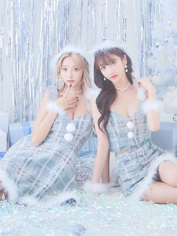 画像4: 【即日発送】【サンタコス4点/5点セット】【XS-Lサイズ】ツイードサンタ[YMT]