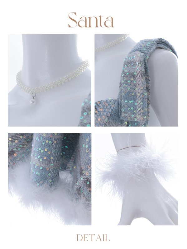 画像33: 【即日発送】【サンタコス4点セット】【S-Lサイズ/1カラー】フレアツイードサンタ[YMT]