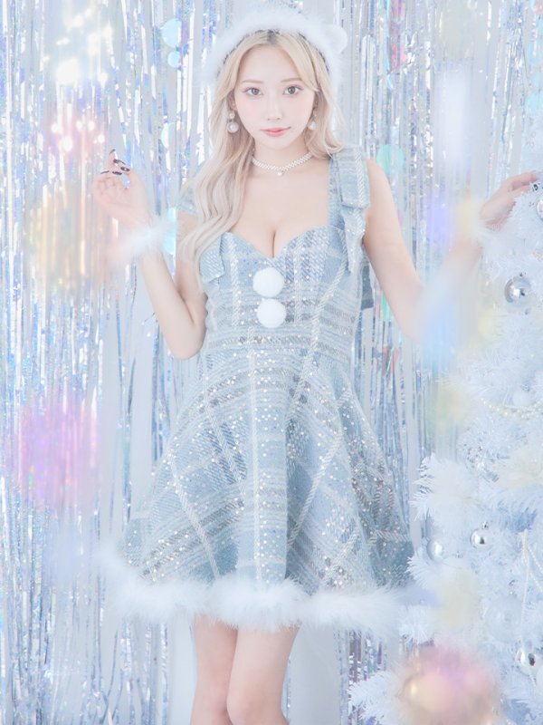 画像11: 【即日発送】【サンタコス4点セット】【S-Lサイズ/1カラー】フレアツイードサンタ[YMT]