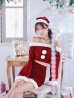 画像6: 【予約商品/11月下旬発送予定】【サンタコス 4点セット】【S-Lサイズ/2カラー】オフショルダーセットアップサンタコスプレ[OF01] (6)