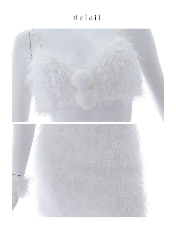 画像39: 【即日発送】【サンタコス 7点セット】【XS-Mサイズ/2カラー】バニーセットアップシャギーコスプレ[YMT]