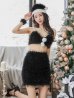 画像21: 【即日発送】【サンタコス 7点セット】【XS-Mサイズ/2カラー】バニーセットアップシャギーコスプレ[YMT]