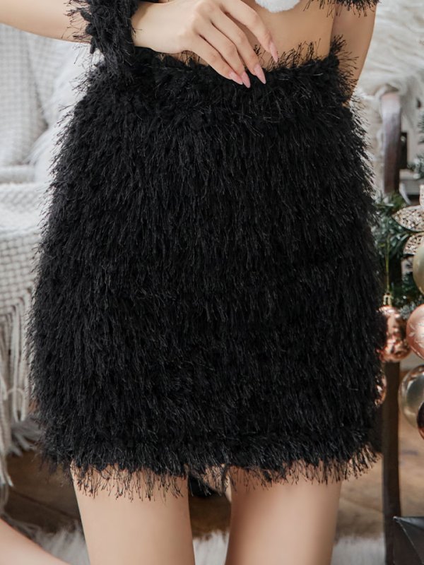 画像8: 【即日発送】【サンタコス 7点セット】【XS-Mサイズ/2カラー】バニーセットアップシャギーコスプレ[YMT]