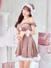 画像19: 【即日発送！】【サンタコス 5点セット】【XS-XLサイズ/3カラー】オフショルビジューリボンフレアサンタ[YMT]
