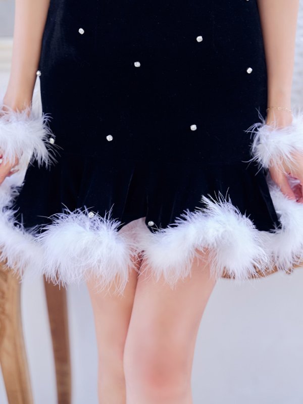 画像17: 【即日発送】【サンタコス 5点セット】【S-Mサイズ/2カラー】ベロアパールビジューサンタコスプレ[YMT]