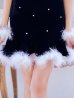 画像33: 【即日発送】【サンタコス 5点セット】【S-Mサイズ/2カラー】ベロアパールビジューサンタコスプレ[YMT]