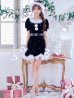 画像20: 【即日発送】【サンタコス 5点セット】【S-Mサイズ/2カラー】ベロアパールビジューサンタコスプレ[YMT]