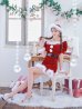 画像9: 【即日発送】【サンタコス 5点セット】【S-Mサイズ/2カラー】ベロアパールビジューサンタコスプレ[YMT]