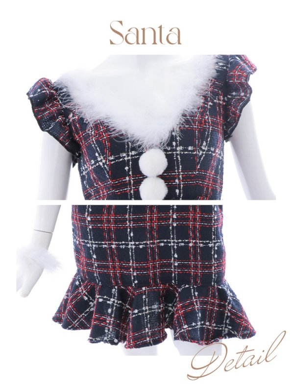 画像21: SALE!【サンタコス 4点セット】【S-Lサイズ/1カラー】マーメイドツイードサンタ[YMT]