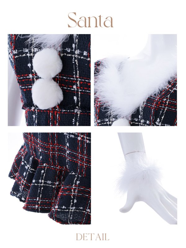 画像22: SALE!【サンタコス 4点セット】【S-Lサイズ/1カラー】マーメイドツイードサンタ[YMT]