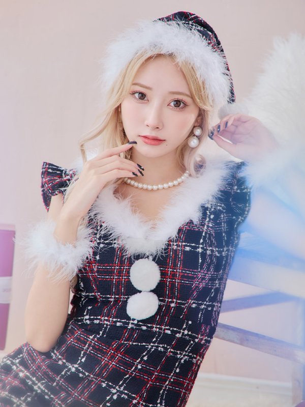 画像16: SALE!【サンタコス 4点セット】【S-Lサイズ/1カラー】マーメイドツイードサンタ[YMT]