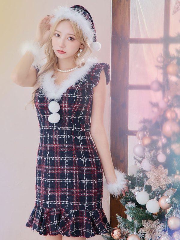 画像10: SALE!【サンタコス 4点セット】【S-Lサイズ/1カラー】マーメイドツイードサンタ[YMT]