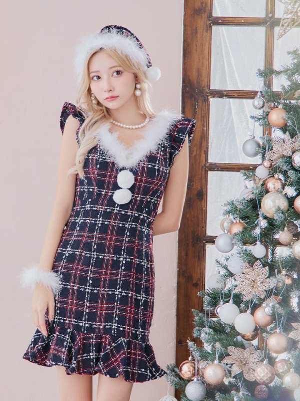 画像13: SALE!【サンタコス 4点セット】【S-Lサイズ/1カラー】マーメイドツイードサンタ[YMT]