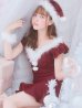 画像3: SALE!【サンタコス 5点セット】【S-XLサイズ/1カラー】マーメイドチェックサンタコスプレ[YMT]