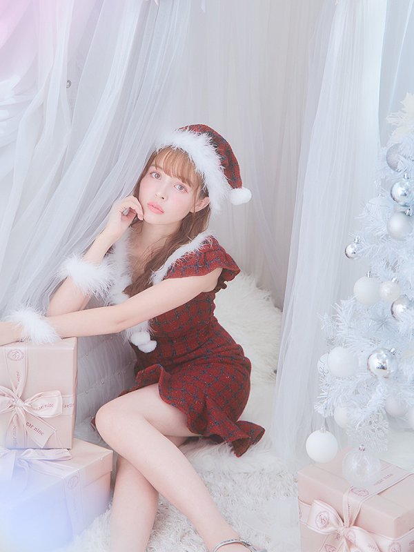 画像6: SALE!【サンタコス 5点セット】【S-XLサイズ/1カラー】マーメイドチェックサンタコスプレ[YMT]