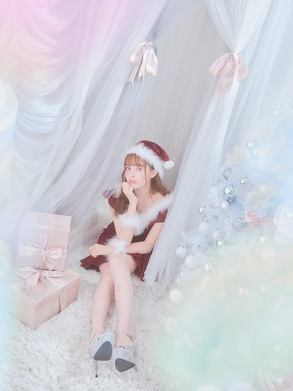 画像9: SALE!【サンタコス 5点セット】【S-XLサイズ/1カラー】マーメイドチェックサンタコスプレ[YMT]