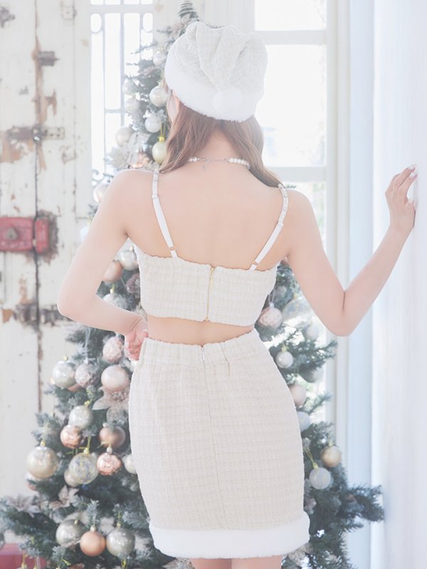 画像17: SALE!【サンタコス 5点セット】【XS-Lサイズ/1カラー】ジャケット付きツイードセットアップサンタ[YMT]