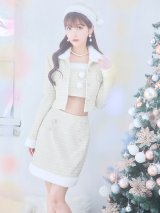 SALE!【サンタコス 5点セット】【XS-Lサイズ/1カラー】ジャケット付きツイードセットアップサンタ[YMT]