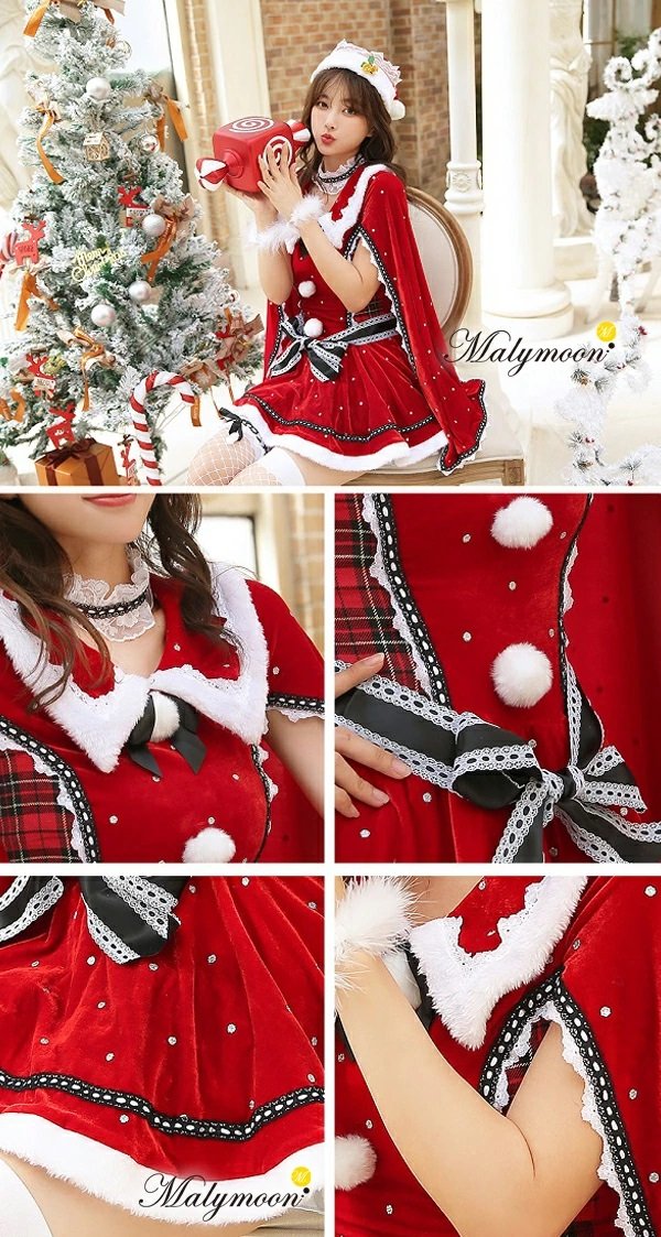 画像7: 【即日発送】【クリスマスコスプレ7点セット】【Malymoon/マリームーン】マントサンタクロース【フリーサイズ/1カラー】[YMT]