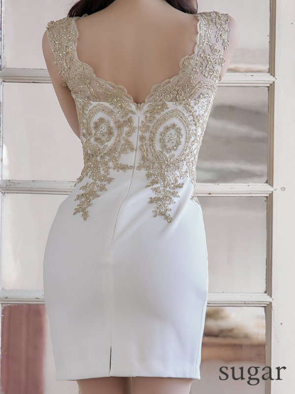 画像9: sugar限定カラーあり★【IRMA/イルマ】刺繍デザイン/ ストレッチ/ タイト/ ミニドレス/ キャバドレス[HC03]