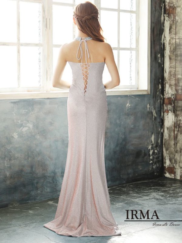 画像6: 【IRMA/イルマ】アメスリ/ ホルターネック/ ラメ/ 刺繍レース/ スリット/ タイト/ ロングドレス/ キャバドレス long[HC03]