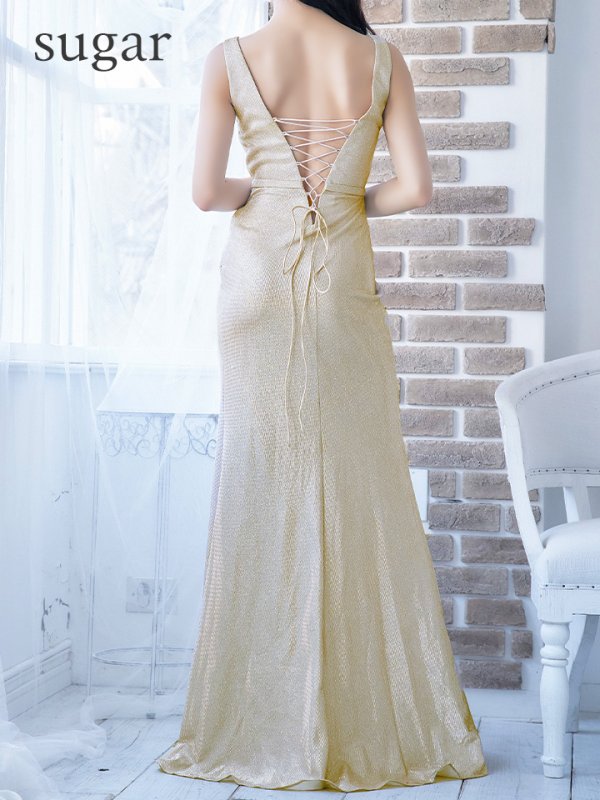 画像10: 【JEAN MACLEAN/ジャンマクレーン】ラメニット/ ノースリーブ/ タック/ ロング/ キャバドレス long[OF2A]