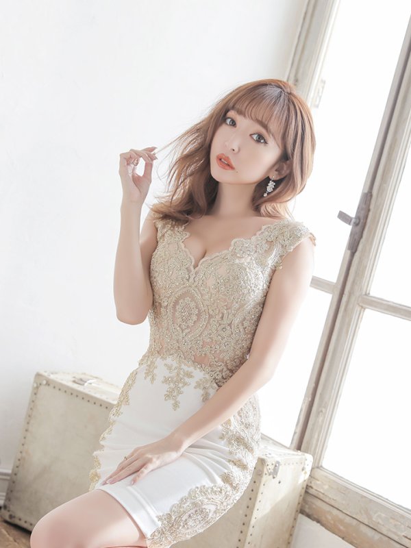 画像6: sugar限定カラー★Lサイズあり【IRMA/イルマ】シアーレース/ ノースリーブ/ タイト/ ミニドレス/ キャバドレス[HC03]