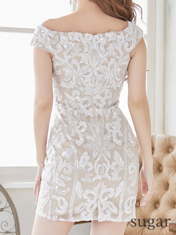 画像8: 【IRMA/イルマ】スパンコール刺繍/ オフショル/ タイト/ ミニドレス[HC03]