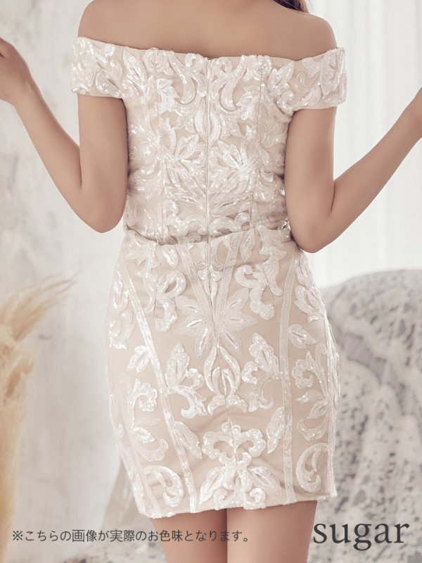 画像11: 【IRMA/イルマ】スパンコール刺繍/ オフショル/ タイト/ ミニドレス[HC03]