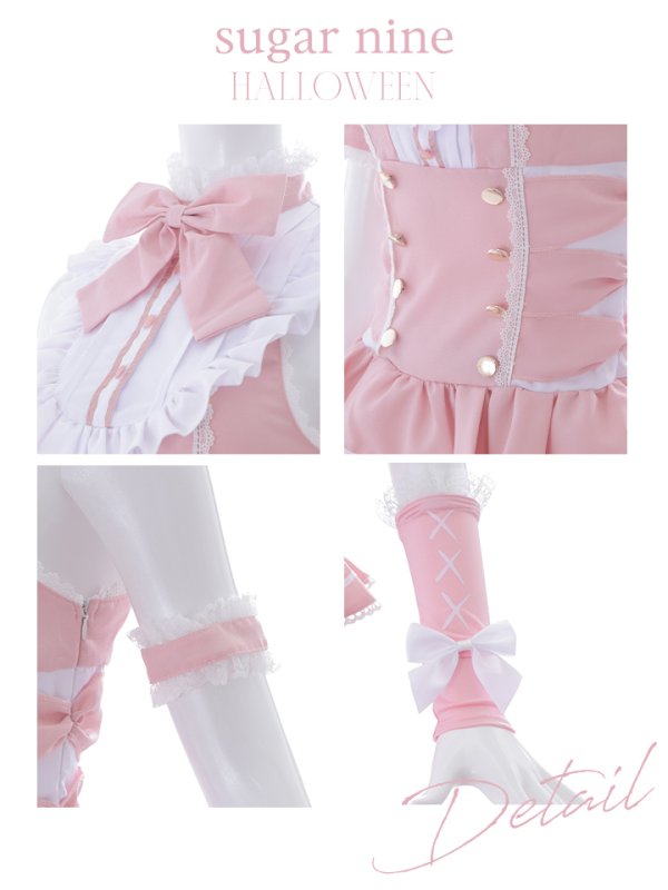 画像12: 【即日発送】キャットコスチューム/メイドコスプレ【マリームーン】【ハロウィンコスプレ8点セット】【2サイズ/2カラー】[HC02]