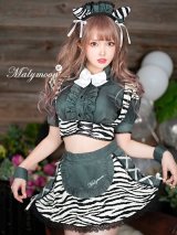 【即日発送】ゼブラメイド【マリームーン】【ハロウィンコスプレ9点セット】【フリーサイズ/1カラー】[HC03]