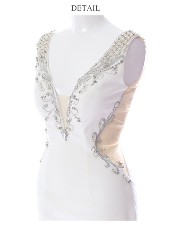 画像3: 訳あり商品☆ビジュー取れなど☆【Jessica/ジェシカ】 サイドシアー/ ビジュー/ ワンカラー/ タイトミニ/ ミニドレス/ キャバドレス【HC03】